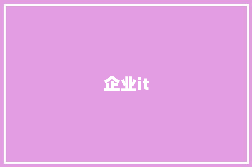 企业it 汉字拼音