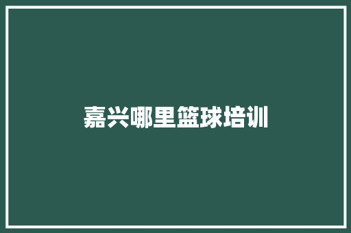嘉兴哪里篮球培训