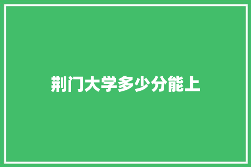 荆门大学多少分能上