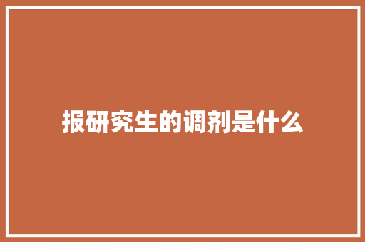 报研究生的调剂是什么
