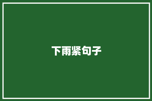 下雨紧句子