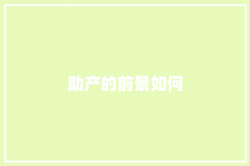助产的前景如何 汉字拼音
