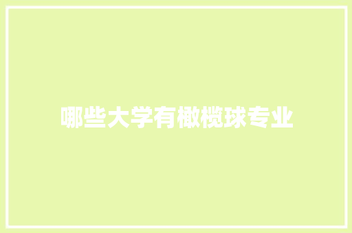 哪些大学有橄榄球专业 近义词汇