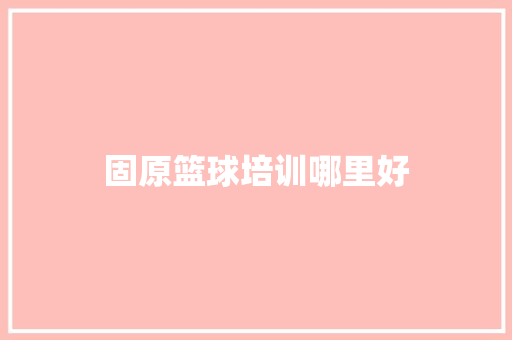 固原篮球培训哪里好