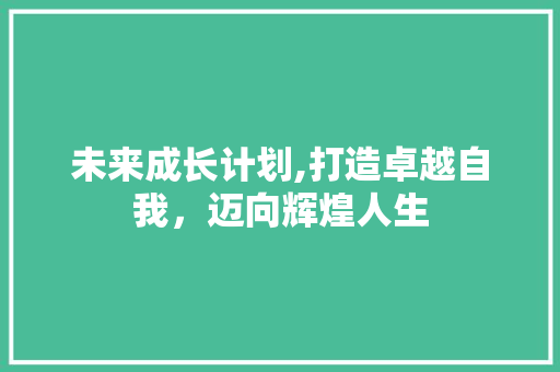 未来成长计划,打造卓越自我，迈向辉煌人生
