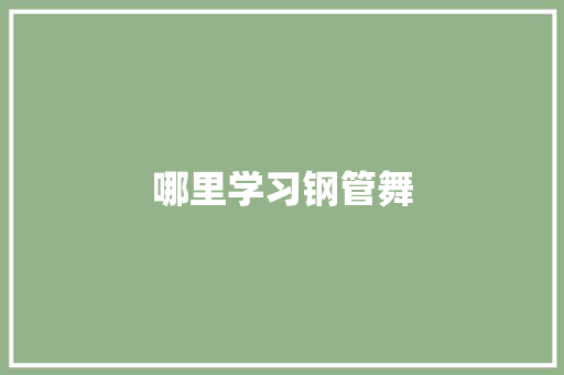 哪里学习钢管舞
