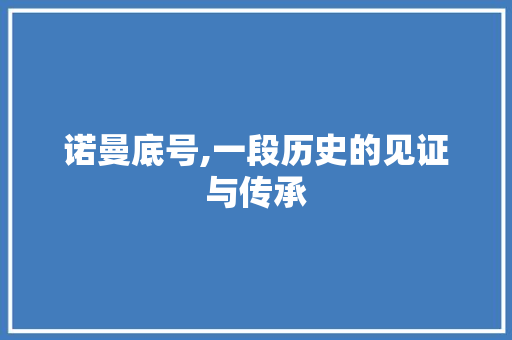 诺曼底号,一段历史的见证与传承