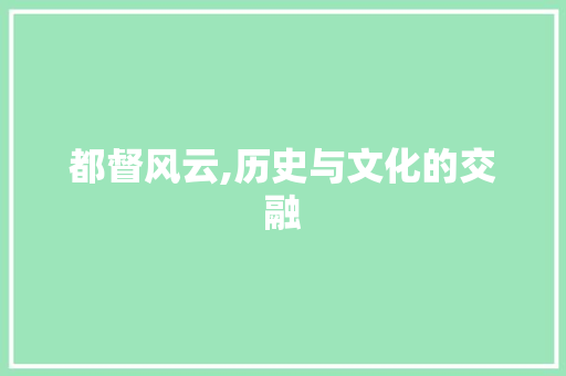 都督风云,历史与文化的交融 英语单词