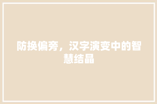 防换偏旁，汉字演变中的智慧结晶 古代典籍