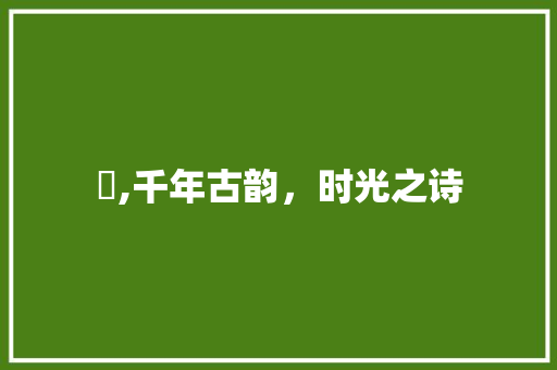 媕,千年古韵，时光之诗