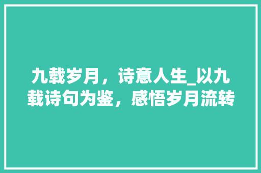 九载岁月，诗意人生_以九载诗句为鉴，感悟岁月流转之美