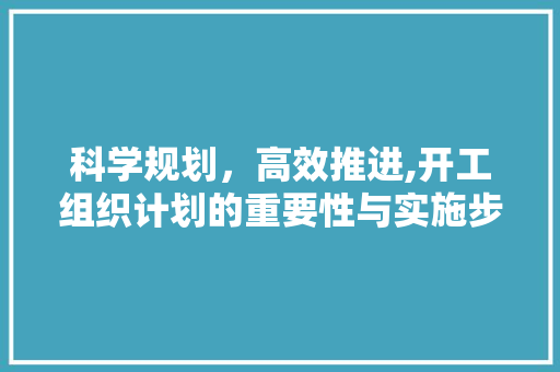 科学规划，高效推进,开工组织计划的重要性与实施步骤