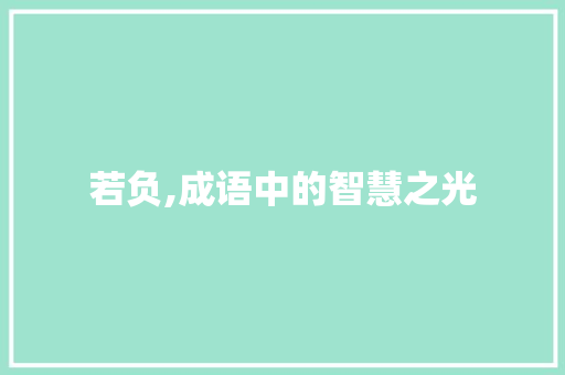 若负,成语中的智慧之光