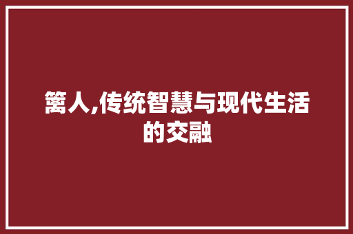 篱人,传统智慧与现代生活的交融 问答