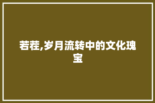 若茬,岁月流转中的文化瑰宝