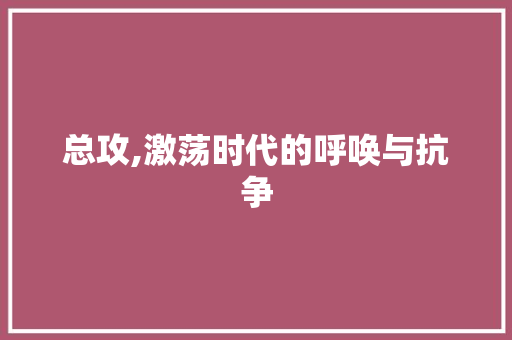 总攻,激荡时代的呼唤与抗争