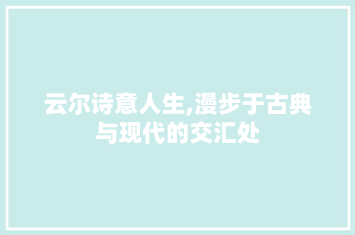 云尔诗意人生,漫步于古典与现代的交汇处 英语单词