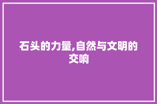 石头的力量,自然与文明的交响