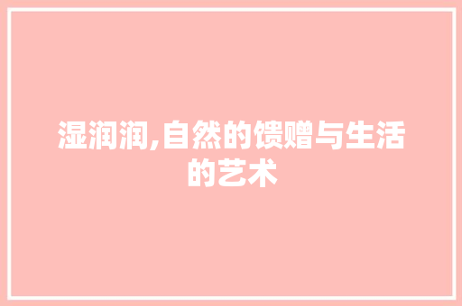 湿润润,自然的馈赠与生活的艺术