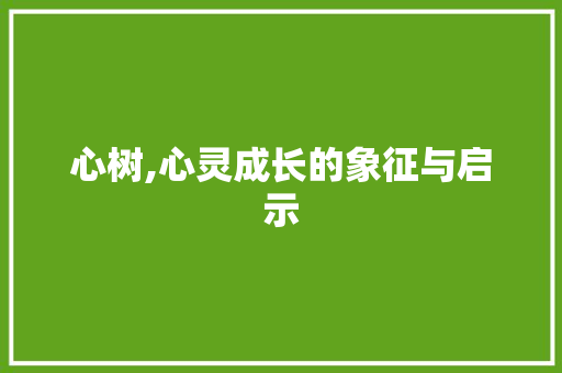 心树,心灵成长的象征与启示