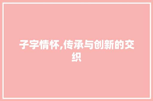 子字情怀,传承与创新的交织 成语汇编