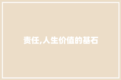 责任,人生价值的基石