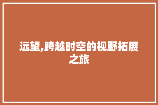 远望,跨越时空的视野拓展之旅 成语汇编