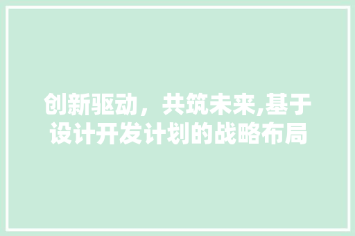 创新驱动，共筑未来,基于设计开发计划的战略布局