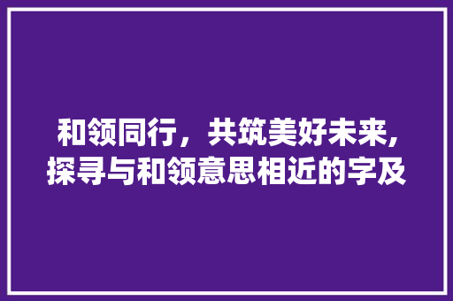 和领同行，共筑美好未来,探寻与和领意思相近的字及其内涵_和领意思相近的字有哪些
