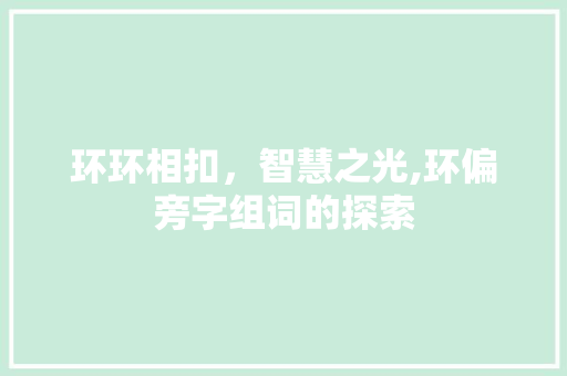 环环相扣，智慧之光,环偏旁字组词的探索 英语单词
