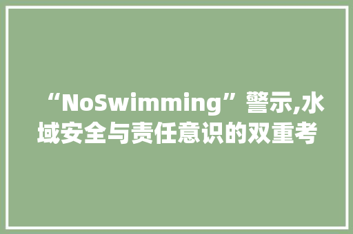 “NoSwimming”警示,水域安全与责任意识的双重考量