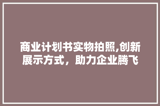 商业计划书实物拍照,创新展示方式，助力企业腾飞 问答