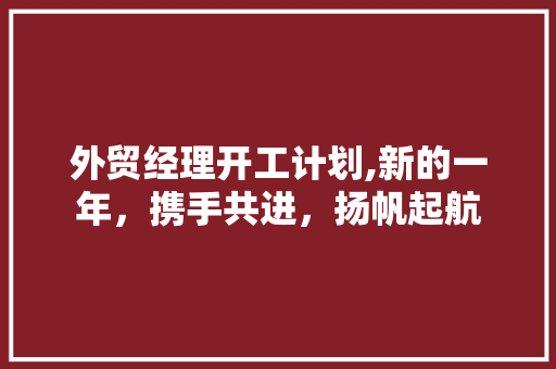 外贸经理开工计划,新的一年，携手共进，扬帆起航 古代典籍