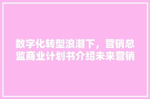 数字化转型浪潮下，营销总监商业计划书介绍未来营销趋势 诗词佳句