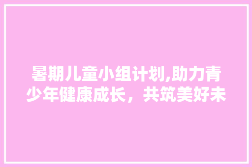 暑期儿童小组计划,助力青少年健康成长，共筑美好未来 汉字拼音