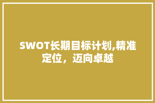SWOT长期目标计划,精准定位，迈向卓越