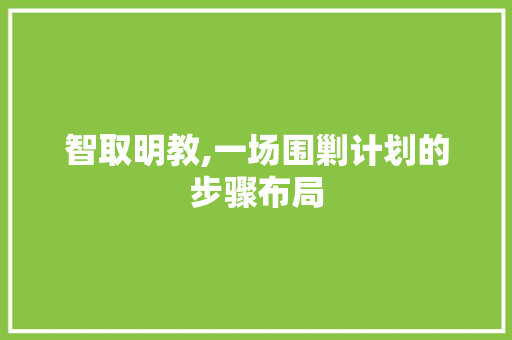 智取明教,一场围剿计划的步骤布局 成语汇编