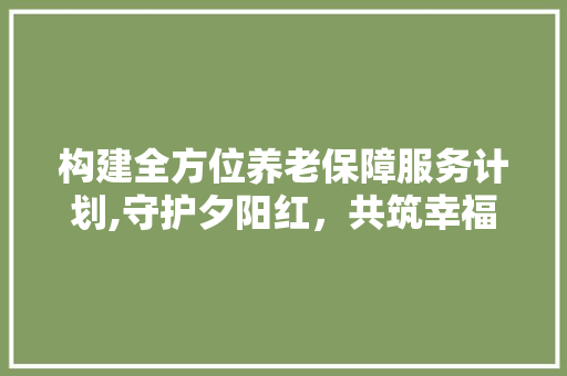 构建全方位养老保障服务计划,守护夕阳红，共筑幸福家园