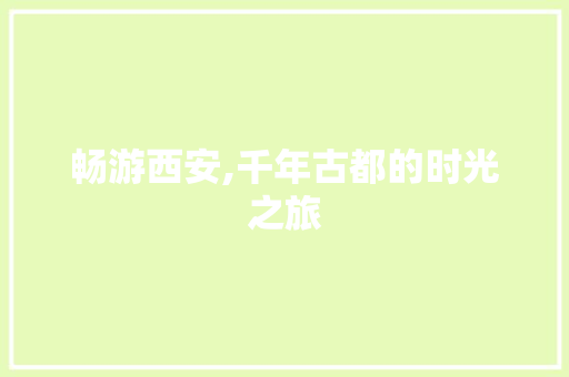 畅游西安,千年古都的时光之旅 英语单词