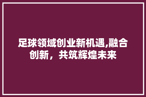 足球领域创业新机遇,融合创新，共筑辉煌未来