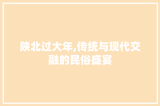 陕北过大年,传统与现代交融的民俗盛宴 古代典籍