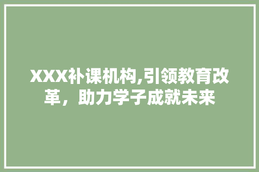 XXX补课机构,引领教育改革，助力学子成就未来