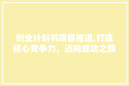 创业计划书项目推进,打造核心竞争力，迈向成功之路