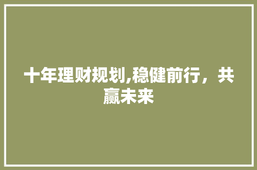 十年理财规划,稳健前行，共赢未来