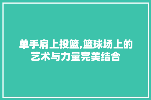 单手肩上投篮,篮球场上的艺术与力量完美结合