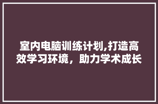 室内电脑训练计划,打造高效学习环境，助力学术成长