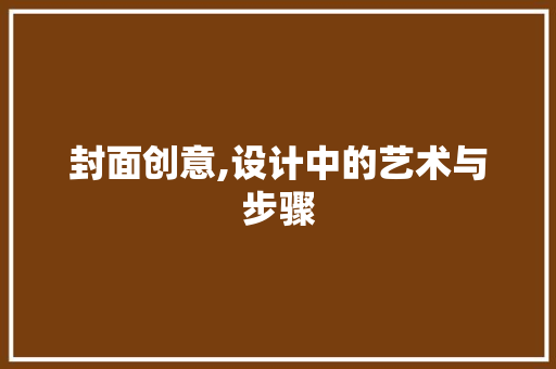 封面创意,设计中的艺术与步骤