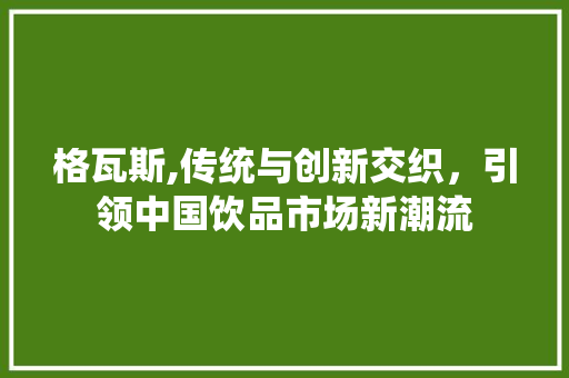格瓦斯,传统与创新交织，引领中国饮品市场新潮流