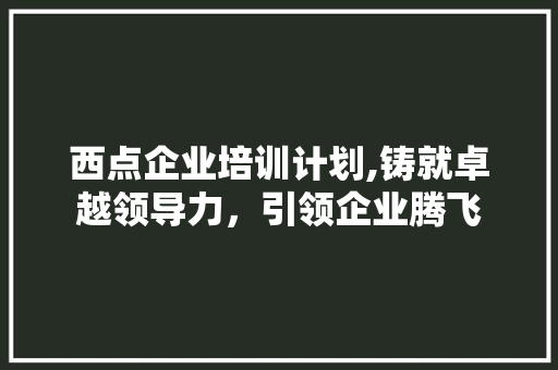 西点企业培训计划,铸就卓越领导力，引领企业腾飞