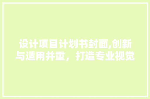 设计项目计划书封面,创新与适用并重，打造专业视觉印象